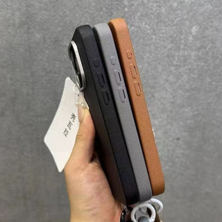 Ốp Điện Thoại Kết cấu da Màu đặc Chống sốc Với dây buộc điện thoại di động cho iPhone 16 15 14 13 12 11 Pro Max 14 15 Plus Ốp Lưng