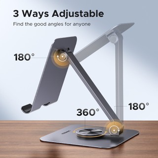 Giá đỡ điện thoại bằng nhôm UGREEN Góc điều chỉnh 360° Bảo vệ silicon có thể gập lại cho iPhone / iPad