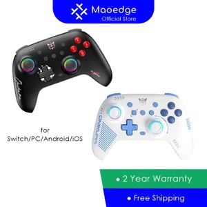 Bộ điều khiển trò chơi không dây Maoedge Tay cầm chơi Game Bluetooth RGB cho Nintendo Switch PC Android iOS Bộ điều khiển