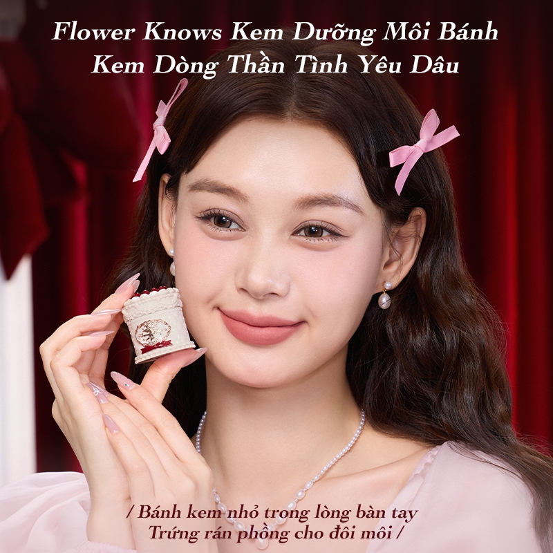 Ảnh Son Kem Lì Flower Knows Strawberry Cupid Collection Son Bùn Nhung 5ml 2