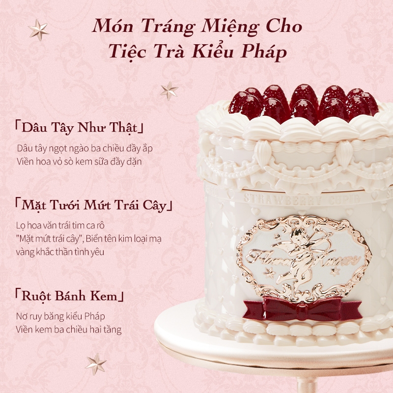 Ảnh Son Kem Lì Flower Knows Strawberry Cupid Collection Son Bùn Nhung 5ml 3