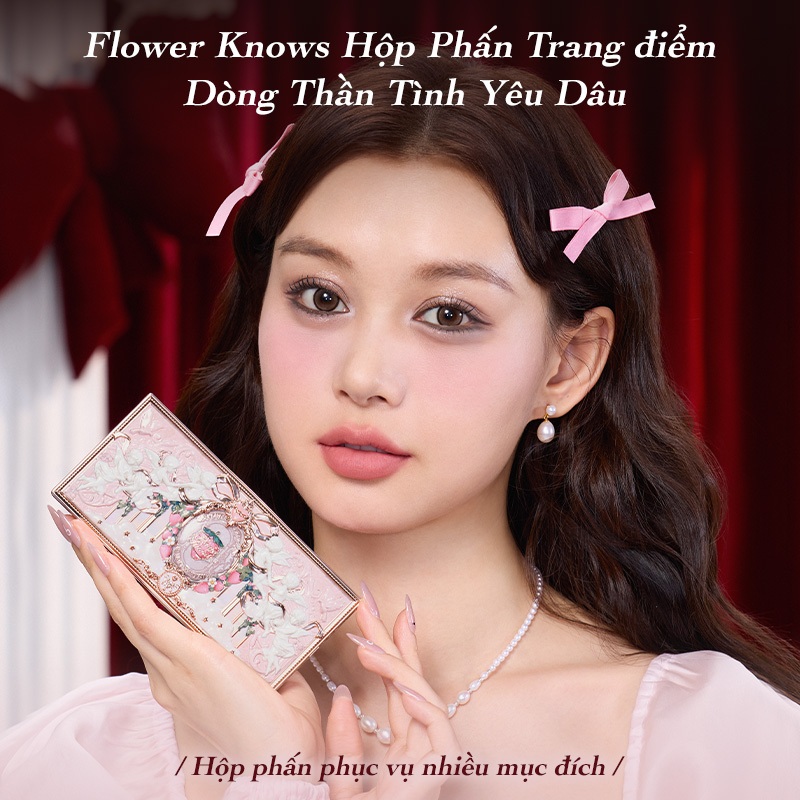 Ảnh Bộ sưu tập Flower Knows Strawberry Cupid Bảng màu mặt đa năng Bảng Phấn Mắt 14g 2