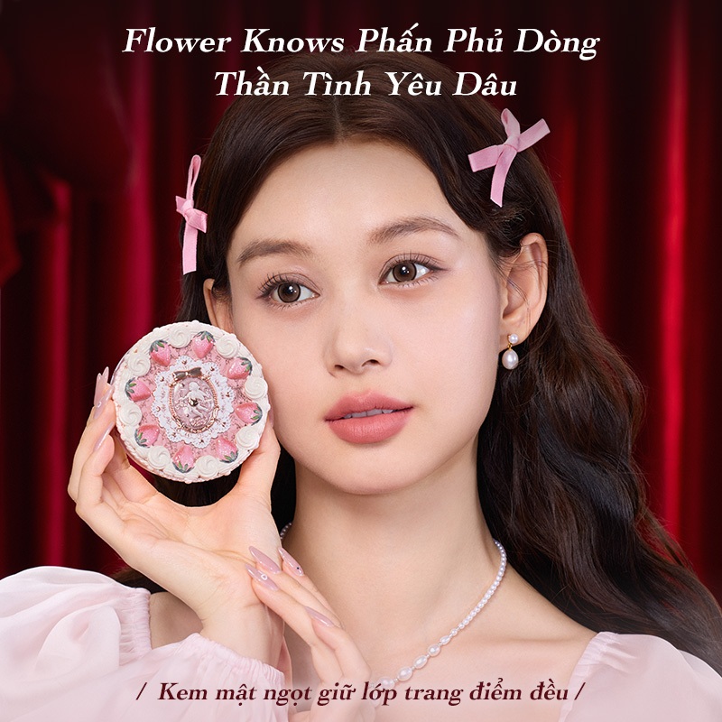 Ảnh Bộ sưu tập Flower Knows Strawberry Cupid Bột ép 9,5g 2