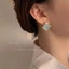 Nhỏ Tươi Xanh Bông Tai Nữ 2025 Phong Cách Mới Bán Chạy Phong Cách Sang Trọng Bông Tai Influencer Ánh Sáng Sang Trọng Cao Cấp Bông Tai