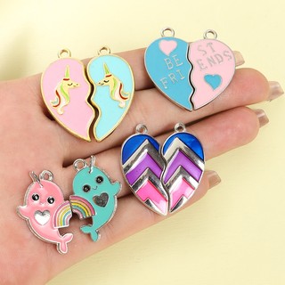 5 Bộ / 10 Chiếc BFF & Cặp Đôi Series Men Quyến Rũ, Tình Bạn Cặp Đôi Phù Hợp Với Mặt Dây Chuyền Cho Vòng Cổ Thời Trang DIY Vòng Tay Móc Khóa Túi Phụ Kiện - Hoàn Hảo Cho Sinh Nhật & Ngày Lễ Tình Nhân