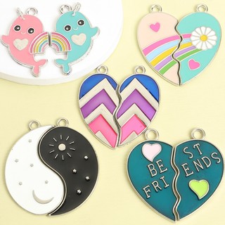 5 Bộ / 10 Chiếc BFF & Cặp Đôi Series Men Quyến Rũ, Tình Bạn Cặp Đôi Phù Hợp Với Mặt Dây Chuyền Cho Vòng Cổ Thời Trang DIY Vòng Tay Móc Khóa Túi Phụ Kiện - Hoàn Hảo Cho Sinh Nhật & Ngày Lễ Tình Nhân