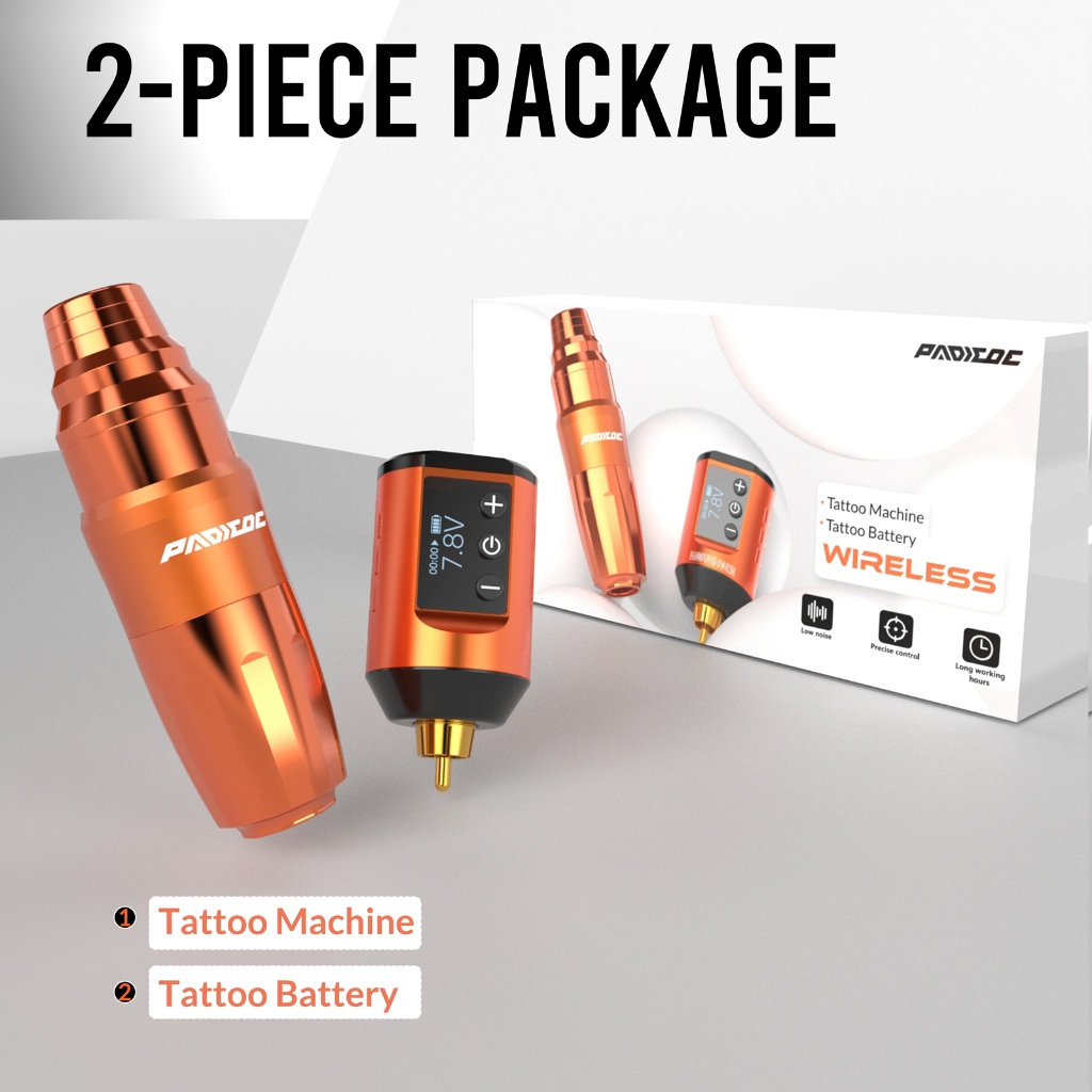 Máy xăm lỗ sâu không dây 1500mAh Bộ nguồn hình xăm Súng xăm Bút xăm