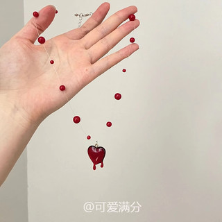 {Lava Heart} Vòng cổ máu nhỏ giọt tình yêu màu đỏ ngọt ngào cổ điển dành cho nữ