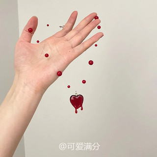 {Lava Heart} Vòng cổ máu nhỏ giọt tình yêu màu đỏ ngọt ngào cổ điển dành cho nữ