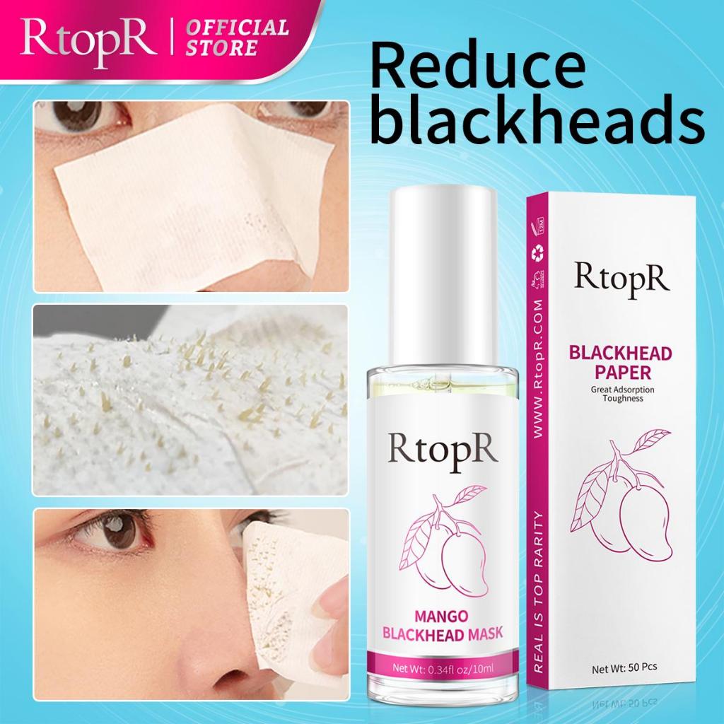 Ảnh RtopR Mango Blackhead Remover Mask  Mặt nạ xoài RtopR kèm 50 giấy lột/ serum loại bỏ mụn đầu đen và thu nhỏ lỗ chân lông 1