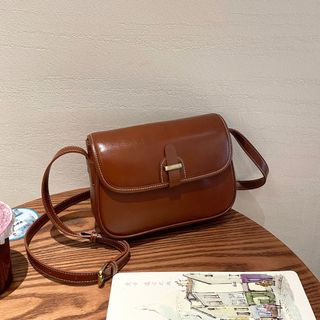 Thời Trang Retro Lớp Đầu Tiên Da Bò Túi Vuông Nhỏ Nữ Túi Đeo Vai Da Thật Túi Đeo Ngang
