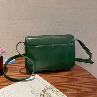 Thời Trang Retro Lớp Đầu Tiên Da Bò Túi Vuông Nhỏ Nữ Túi Đeo Vai Da Thật Túi Đeo Ngang