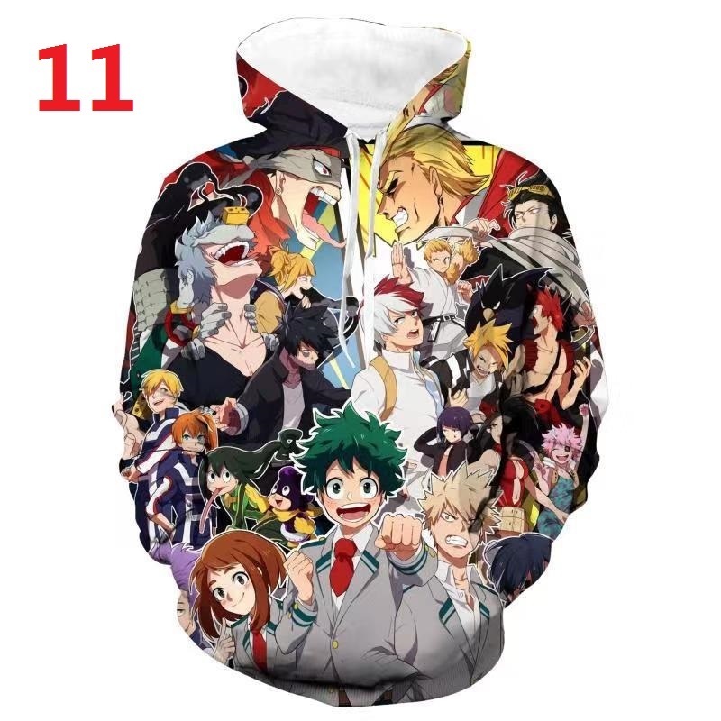 Áo hoodie My Hero Academia Áo len anime áo khoác in kỹ thuật số