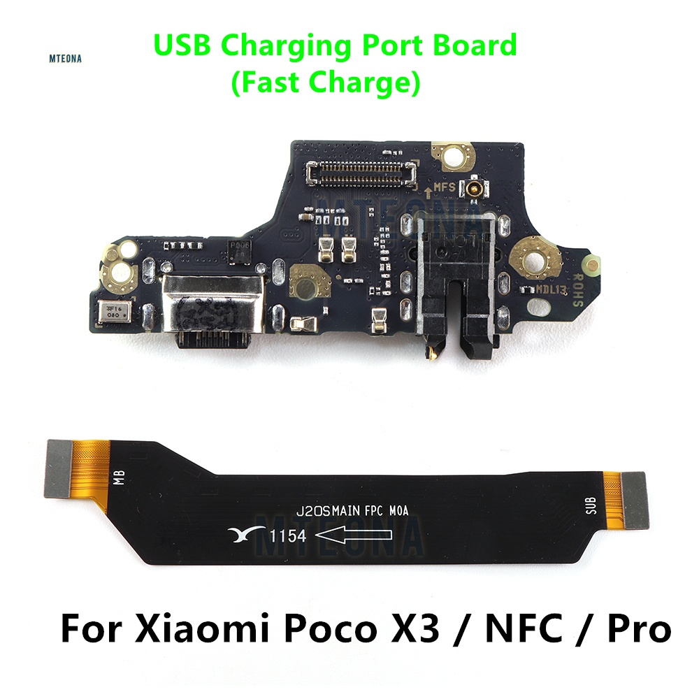 Dành Cho Xiaomi Poco X3 NFC Pro Cổng Sạc Ban Pin Main Board Flex