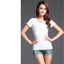 Modal Mùa Hè Nữ Áo Thun Nữ Tay Ngắn Có Miếng Lót Ngực Áo Sơ Mi Đáy Nữ Áo Cổ Áo Nữ Trơn Một Mảnh Miếng Đệm Ngực Phong Cách Mới Mùa Xuân Mùa Hè Bộ Đồ Ngủ Nhà