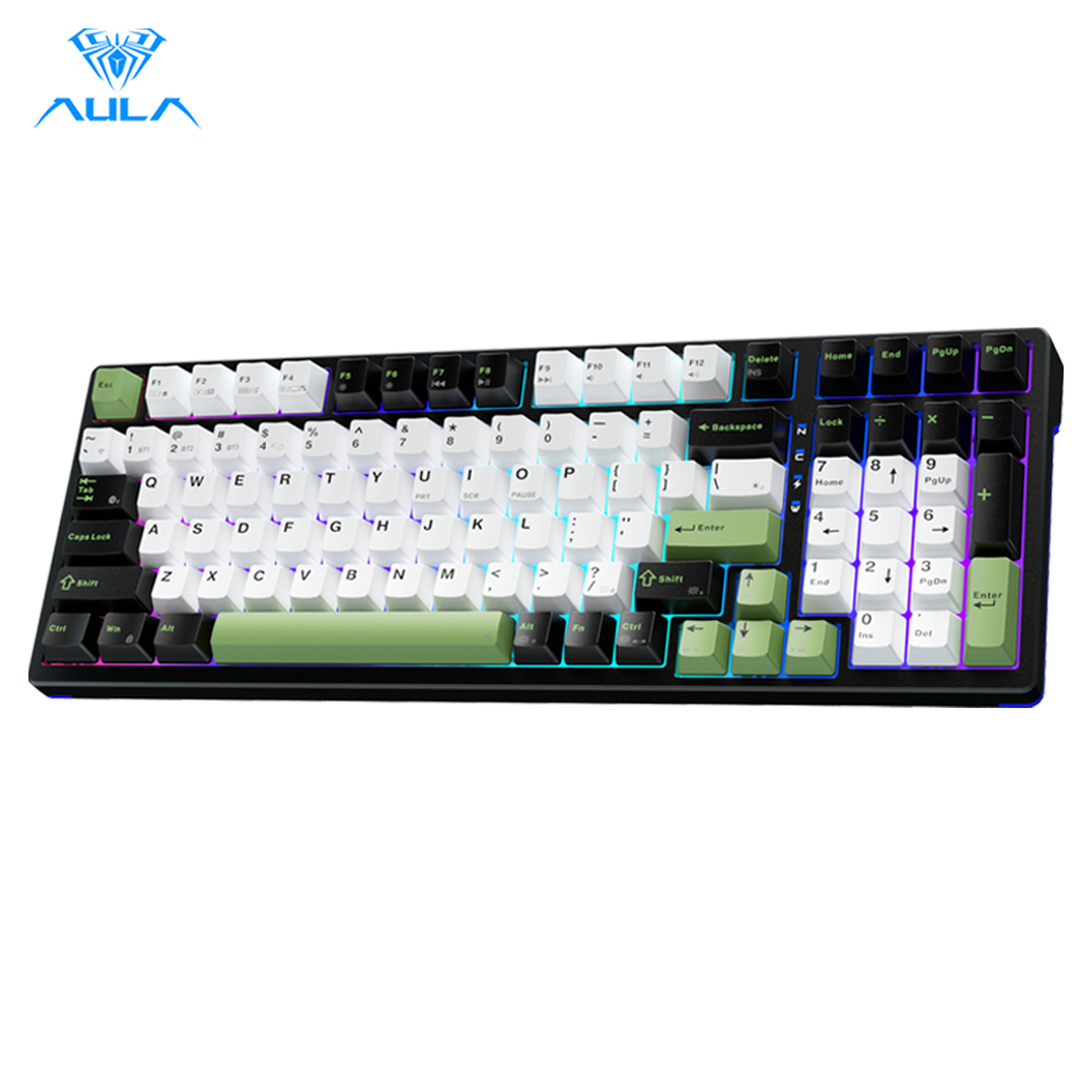 Bàn phím cơ AULA F98X 99Keys Tri-mode RGB Hotswap Trình điều khiển hỗ ...