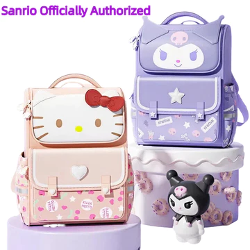 Ba lô chống gù trẻ em Sanrio chính hãng, cặp đi học cho học sinh tiểu 1-6 học sinh, ba lô Kuromi, ba lô giai điệu, ba lô Cinnamorol, ba lô HelloKitty, ba lô bảo vệ cột sống siêu nhẹ cho trẻ em, vải ch
