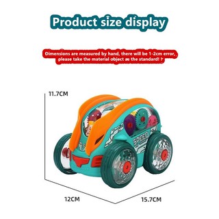 Xe nhào lộn điện đóng thế xoay 360 độ xe tải đổ ánh sáng mát mẻ âm nhạc đồ chơi trẻ em