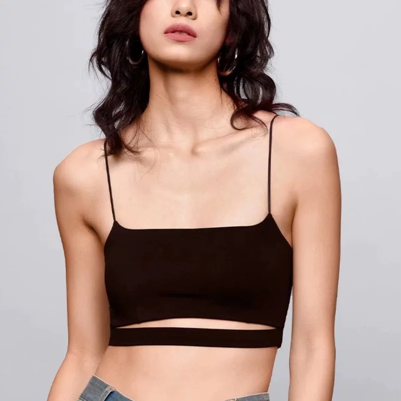 Áo vest yoga nữ chạy bộ thể thao màu đen gợi cảm