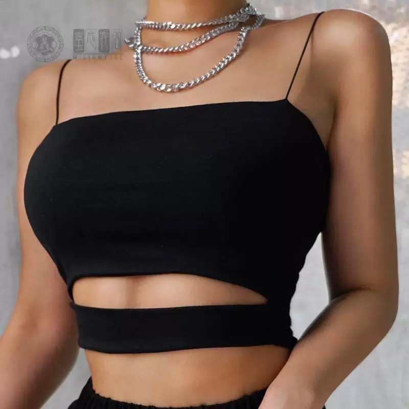 Áo vest yoga nữ chạy bộ thể thao màu đen gợi cảm