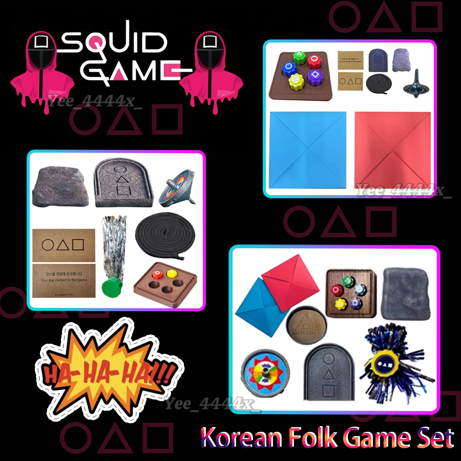 Bộ trò chơi dân gian Hàn Quốc Trò chơi mực 2 Trò chơi đá Gonggi Vui nhộn Paeng-y / Jebi chagi / Biseokchigi / Gong-gi Game (Shuttlecock random color)
