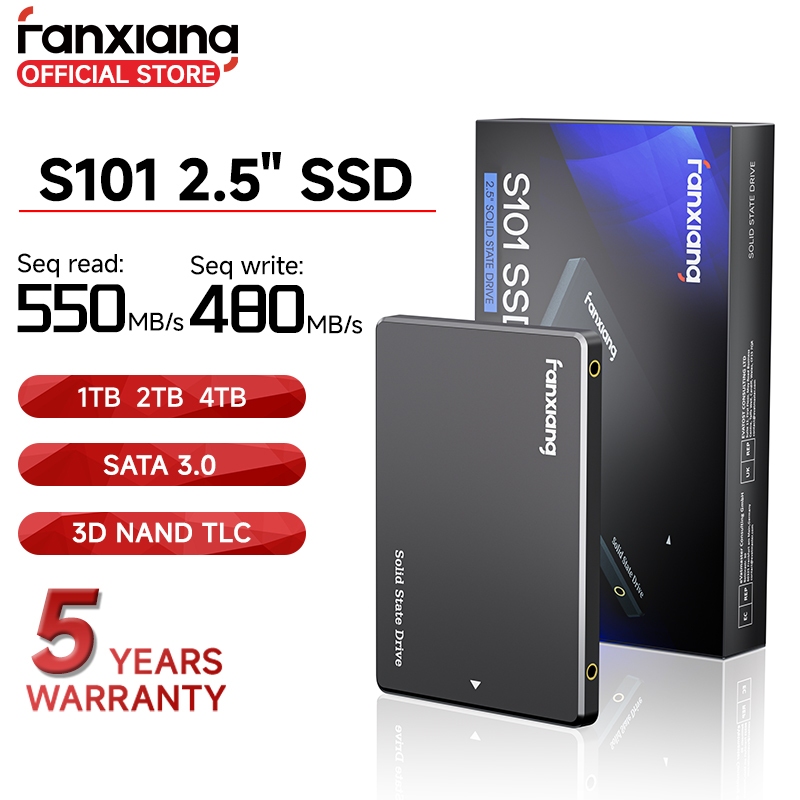 Fanxiang S101 TLC 2.5 ′ ′ SATA SSD 1TB 2TB 4TB Ổ cứng thể rắn cho