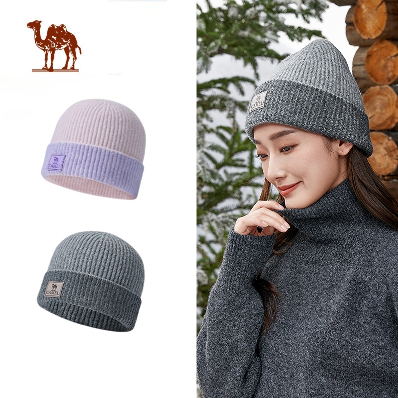Ảnh Camel CROWN Màu Sắc Phù Hợp Với Mũ Dệt Kim Trượt Tuyết Ấm Áp Mũ Len Chống Gió 1