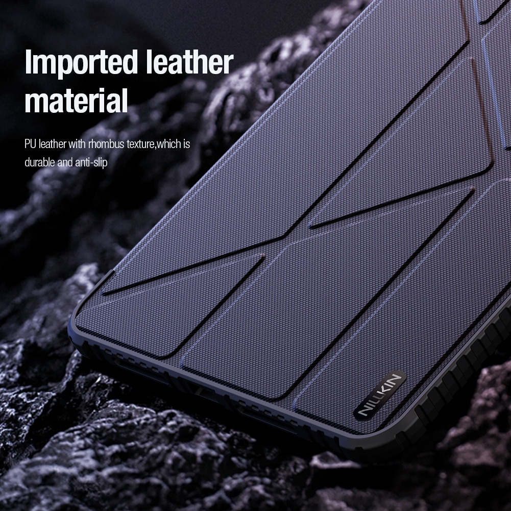 Nillkin Cho Xiaomi Pad 7 Pro / Pad 8 Ốp Lưng Đa Góc Gấp Da PU Bao Da Thông Minh Camera Bảo Vệ Ống Kính Trượt Vỏ Vỏ Có Giá Đỡ Bút Chì