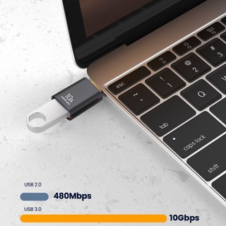Kebidumei USB3.0 sang Type-C Adapter Đầu Nối Sạc Nhanh Loại C Nam sang USB Nữ Chuyển ĐổiOTG Cho Laptop PC