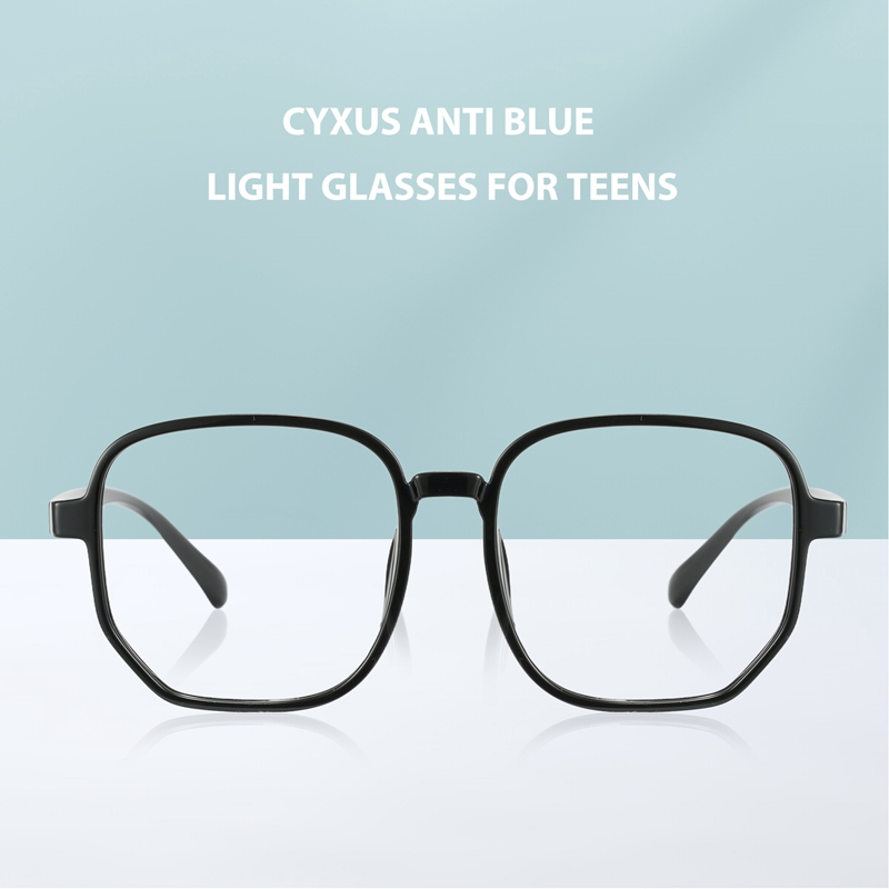 Cyxus Kính Chống Ánh Sáng Xanh Cho Bé 8-16 Tuổi Gọng Lớn Độc Đáo Giảm Mỏi Mắt Máy Tính Học Online Game 6033