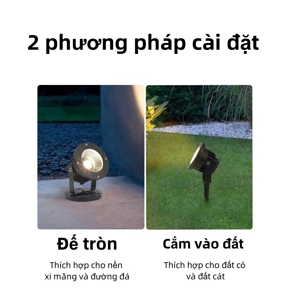 Đèn LED ngoài trời Đèn bãi cỏ chống nước 85-265V Đèn lối đi Sân vườn Đèn sân vườn Trang trí cảnh quan Đèn chiếu sáng cho lối đi Bãi đậu xe Bãi đậu xe Bể bơi chiếu sáng