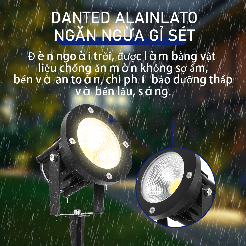Đèn LED ngoài trời Đèn bãi cỏ chống nước 85-265V Đèn lối đi Sân vườn Đèn sân vườn Trang trí cảnh quan Đèn chiếu sáng cho lối đi Bãi đậu xe Bãi đậu xe Bể bơi chiếu sáng