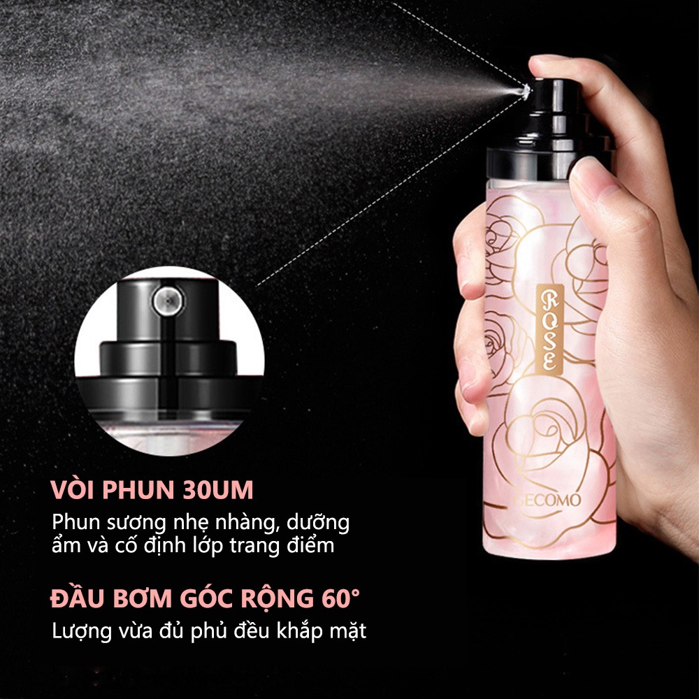 Ảnh Xịt phun sương thiết lập trang điểm GECOMO, Xịt trang điểm vây mờ lâu trôi, dưỡng ẩm và kiểm soát dầu 100ml 4