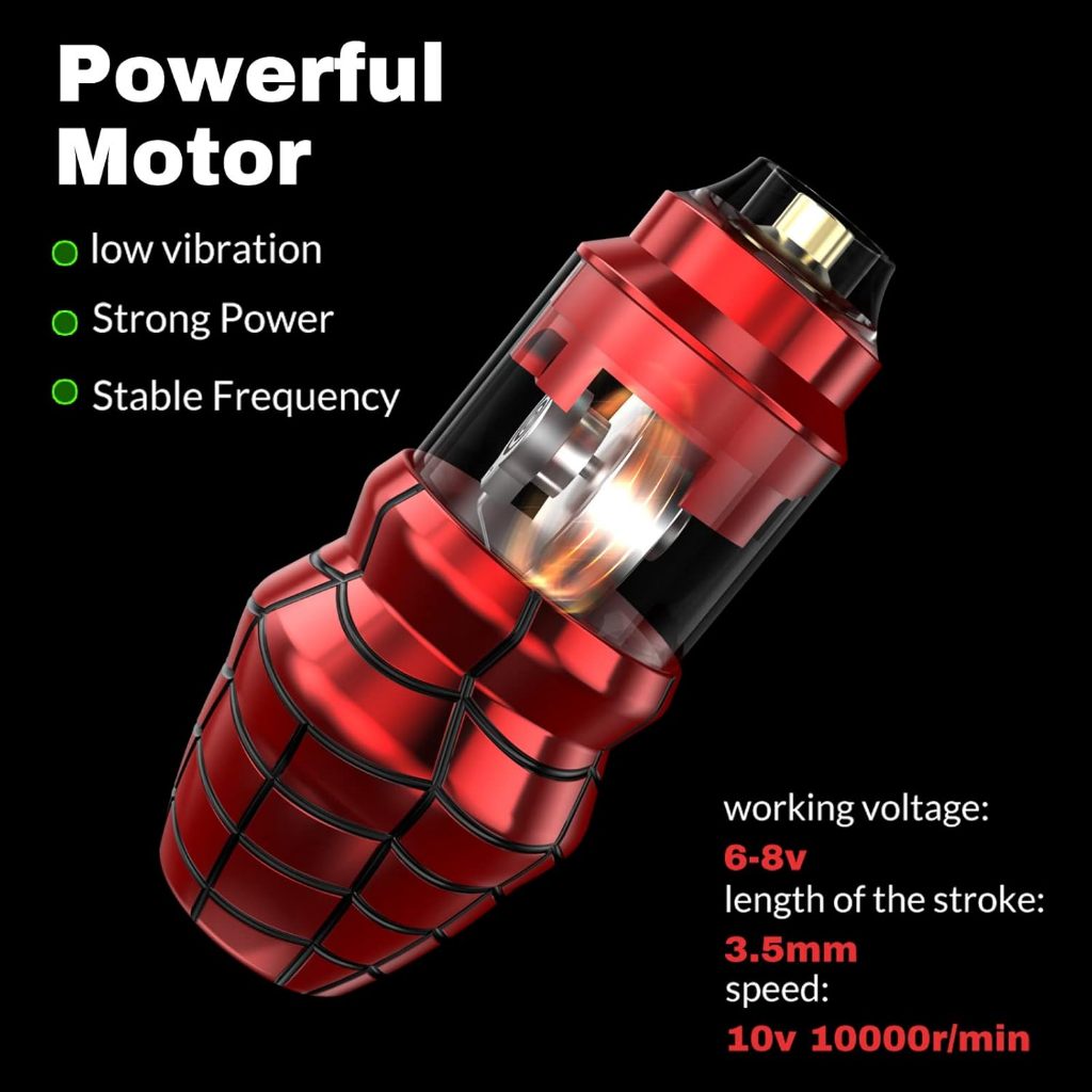 Máy xăm Cosplay với dây RCA Bút xăm 4.0MM Súng xăm Stroke Lý tưởng cho nghệ sĩ