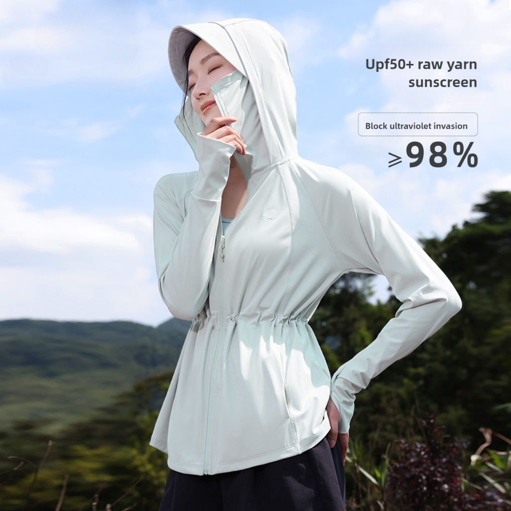 Ảnh Quần áo chống nắng CAMEL CROWN dành cho nữ, Quần áo chống tia cực tím, chống nắng eo 2