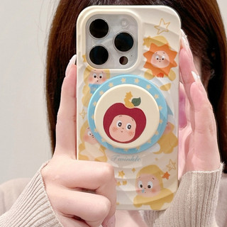 Ốp bảo vệ đứng họa tiết ngôi sao dễ thương và thú vị cho iPhone 15pro 15promax 14 14promax 14pro 16 pro max 16 plus 13 12promax 11 wave case