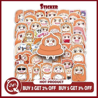 50 CÁI Anime Himouto! Umaru-chan Dán Dễ Thương Graffiti Điện Thoại Laptop Miếng Dán DIY