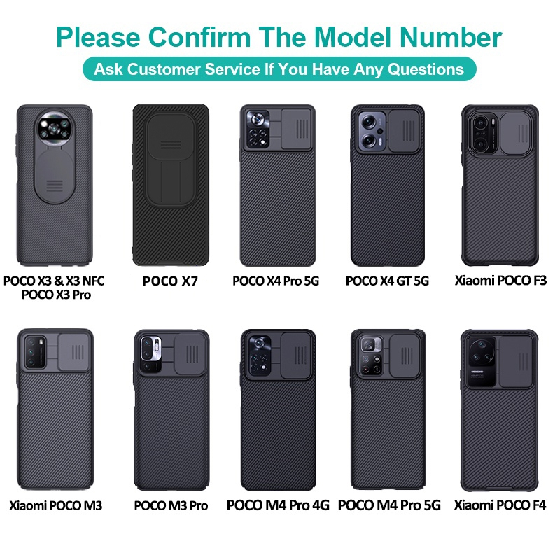 Ảnh Ốp điện thoại NILLKIN CamShield POCO X7 Pro F6 Pro X6 Pro F5 Pro M6 X3 Pro F6 Ốp điện thoại chống sốc chống vân tay 2