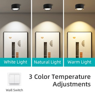 Đèn Led Downlight 3 Đèn thay đổi màu 5W 10W 15W 25W Đèn chiếu sáng gắn trên bề mặt Tiết kiệm năng lượng Đèn trần trang trí Đèn Led chiếu sáng cho phòng ngủ gia đình Phòng khách