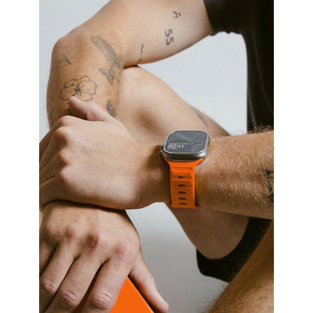 Dây đeo chống nước thể thao silicon không hạt dành cho nam Thích hợp cho Apple Watch S11 SE3 Ultra3 S10 S9 S8 SE S7 S6 Ultra 49mm 46mm 40mm 44mm 41mm 45mm Dây đeo cổ tay