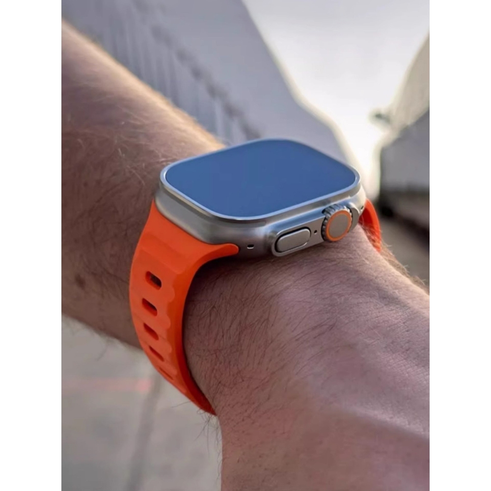 Dây đeo chống nước thể thao silicon không hạt dành cho nam Thích hợp cho Apple Watch S11 SE3 Ultra3 S10 S9 S8 SE S7 S6 Ultra 49mm 46mm 40mm 44mm 41mm 45mm Dây đeo cổ tay