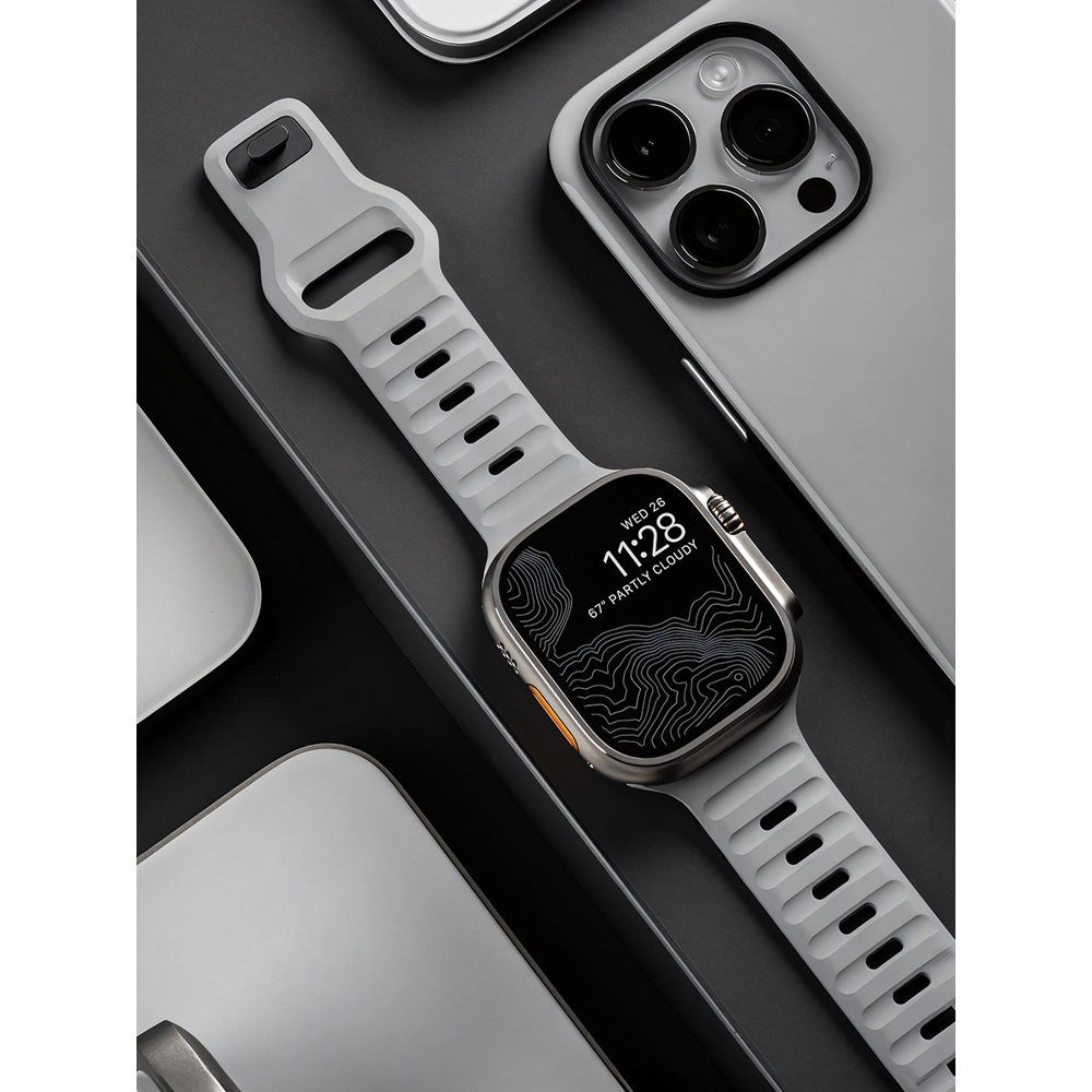 Dây đeo chống nước thể thao silicon không hạt dành cho nam Thích hợp cho Apple Watch S11 SE3 Ultra3 S10 S9 S8 SE S7 S6 Ultra 49mm 46mm 40mm 44mm 41mm 45mm Dây đeo cổ tay