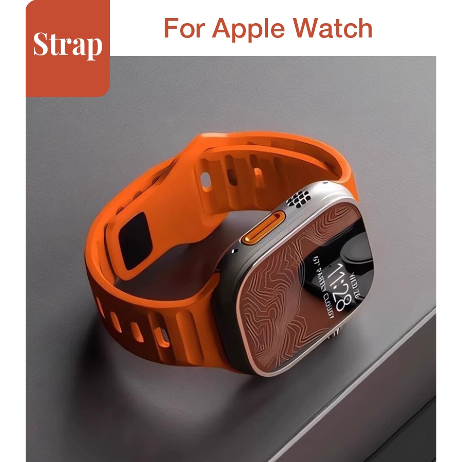 Dây đeo chống nước thể thao silicon không hạt dành cho nam Thích hợp cho Apple Watch S11 SE3 Ultra3 S10 S9 S8 SE S7 S6 Ultra 49mm 46mm 40mm 44mm 41mm 45mm Dây đeo cổ tay