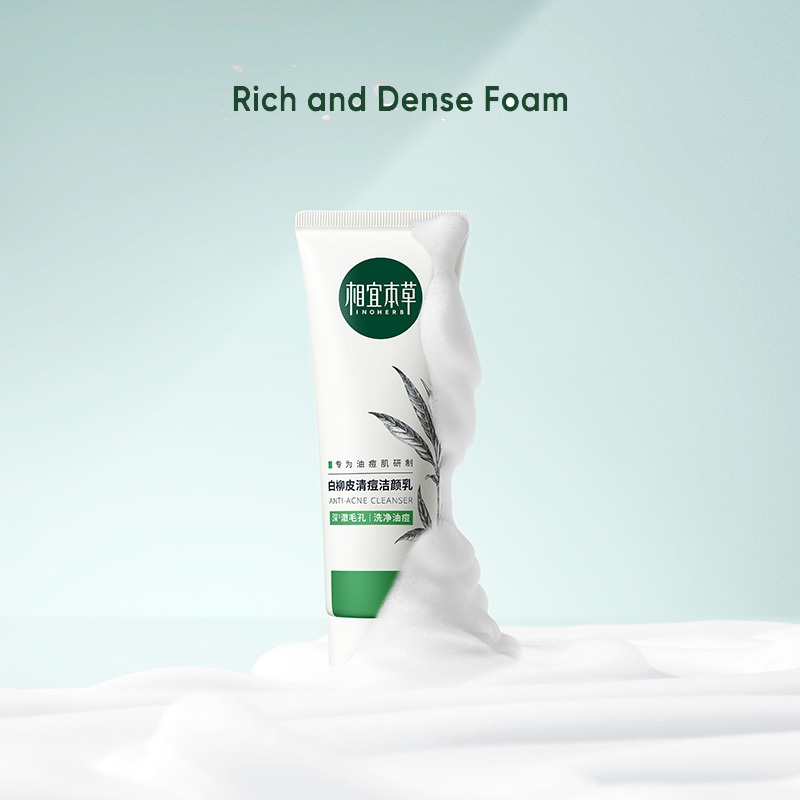 Ảnh Sữa rửa mặt INOHERB giảm mụn chiết xuất vỏ cây liễu trắng 100g 4