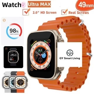 Đồng hồ thông minh T900 Ultra Bluetooth Gọi 2.09 Thông tin Đẩy Miễn phí S9 Huyết áp Oxy Máu Thể thao Chạy Vòng tay chống nước Đồng hồ 9