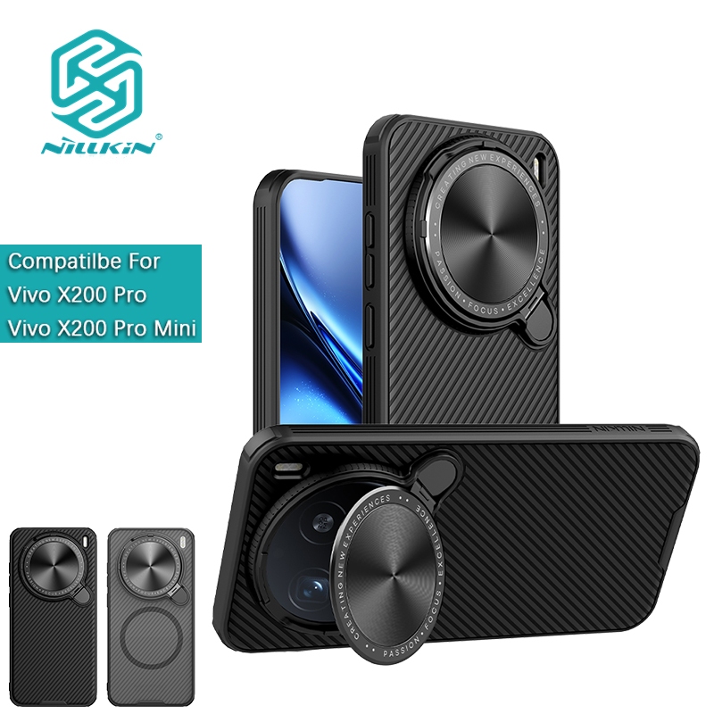 Nillkin Cho Vivo X200 Ultra / X200 Pro Mini / X100 Pro / X100S Pro Camshield ProP PC TPU Chống Sốc Chống Rơi Bảo Vệ Ống Kính Máy Ảnh Chân Đế Ốp Lưng Cứng Từ Tính Vỏ Điện Thoại Ca
