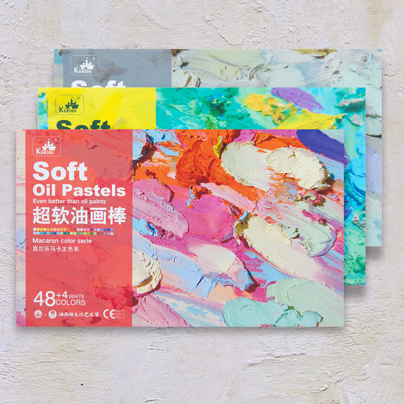 Kuelox Dầu Mềm Pastel Tranh Crayon Graffiti Vẽ Phấn Dính Bộ Đồ Dùng Nghệ Thuật