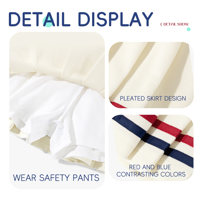 W.G.Q  Váy bé gái  Váy ngắn phong cách mới mùa hè, Thiết kế màu sắc tương phản phong cách Preppy