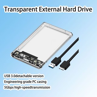 Vườn Trong Suốt Bên Ngoài Ổ Cứng 2.5or3.0 Inch HDD SSD Ốp Lưng Micro-b Sang USB3.1 4TB Vỏ Ổ Tương Thích UASP SATA III Laptop Mới