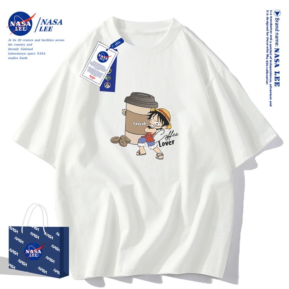 Áo thun ngắn tay NASA - Họa tiết One Piece, chất liệu cotton, phù hợp cho cả nam và nữ